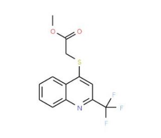 Methyl {[2-(trifluoromethyl)quinolin-4-yl]thio}acetate (CAS 175203-42-6) - chemical structure image