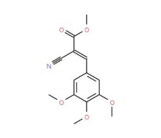 methyl (2E)-2-cyano-3-(3,4,5-trimethoxyphenyl)acrylate - chemical structure image