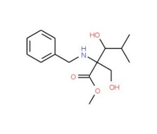 Methyl (2R,3S)-2-Benzylamino-3-hydroxy-2-hydroxymethyl-4-methylpentanoate - chemical structure image