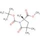 Methyl (2S)-1-tert-Boc-2,4,4-trimethylpyroglutamate - chemical structure image