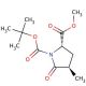 Methyl (2S,4R)-1-(tert-butoxycarbonyl)-4-methylpyroglutamate - chemical structure image