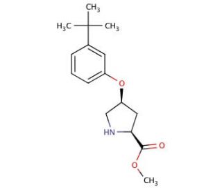 Methyl (2S,4S)-4-[3-(tert-butyl)phenoxy]-2-pyrrolidinecarboxylate - chemical structure image