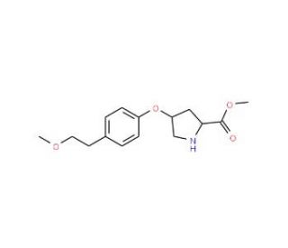 Methyl (2S,4S)-4-[4-(2-methoxyethyl)phenoxy]-2-pyrrolidinecarboxylate - chemical structure image