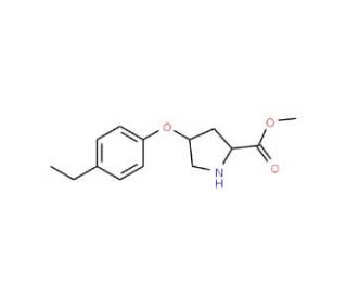 Methyl (2S,4S)-4-(4-ethylphenoxy)-2-pyrrolidinecarboxylate - chemical structure image