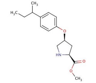 Methyl (2S,4S)-4-[4-(sec-butyl)phenoxy]-2-pyrrolidinecarboxylate - chemical structure image