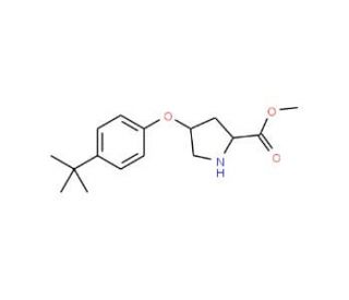 Methyl (2S,4S)-4-[4-(tert-butyl)phenoxy]-2-pyrrolidinecarboxylate - chemical structure image