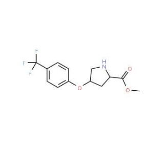 Methyl (2S,4S)-4-[4-(trifluoromethyl)phenoxy]-2-pyrrolidinecarboxylate - chemical structure image