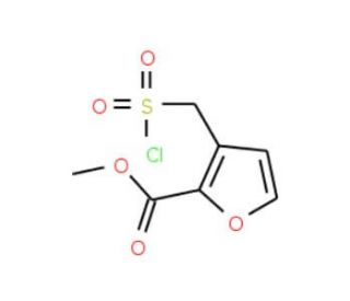 Methyl 3-[(chlorosulfonyl)methyl]-2-furoate - chemical structure image