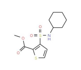 Methyl 3-[(cyclohexylamino)sulfonyl]thiophene-2-carboxylate - chemical structure image