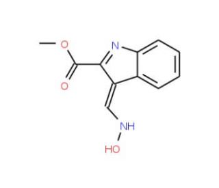 Methyl 3-[(hydroxyimino)methyl]-1H-indole-2-carboxylate (CAS 861211-41-8) - chemical structure image