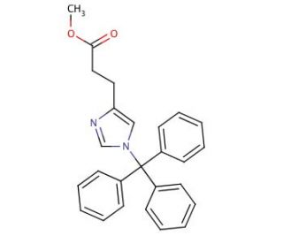 Methyl 3-(1-Tritylimidazol-4-yl) Propionate (CAS 102676-60-8) - chemical structure image
