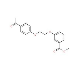 Methyl 3-[2-(4-acetylphenoxy)ethoxy]-benzenecarboxylate (CAS 937601-97-3) - chemical structure image