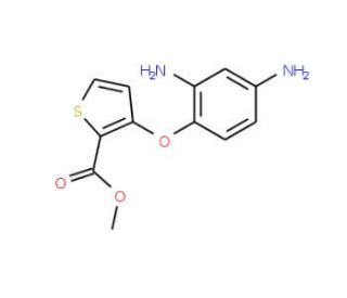 Methyl 3-(2,4-diaminophenoxy)-2-thiophenecarboxylate (CAS 104636-77-3) - chemical structure image