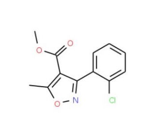 Methyl 3-(2-chlorophenyl)-5-methyl-4-isoxazolecarboxylate (CAS 4357-94-2) - chemical structure image