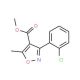 Methyl 3-(2-chlorophenyl)-5-methyl-4-isoxazolecarboxylate (CAS 4357-94-2) - chemical structure image