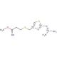 Methyl 3-[[[2-[(Diaminomethylene-13C]amino-4-[1,4-13C2-thiazolyl]methyl]-thio]propionimidate - chemical structure image