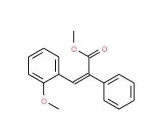 Methyl 3-(2-methoxyphenyl)-2-phenylacrylate (CAS 42307-45-9) - chemical structure image