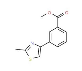 Methyl 3-(2-methyl-1,3-thiazol-4-yl)benzoate (CAS 850375-07-4) - chemical structure image