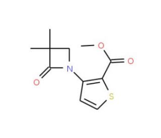 Methyl 3-(3,3-dimethyl-2-oxo-1-azetanyl)-2-thiophenecarboxylate - chemical structure image
