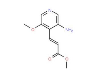 Methyl 3-(3-amino-5-methoxypyridin-4-yl)acrylate (CAS 1045858-57-8) - chemical structure image