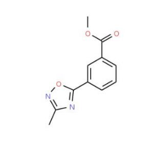 Methyl 3-(3-methyl-1,2,4-oxadiazol-5-yl)benzoate (CAS 921938-57-0) - chemical structure image