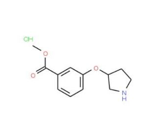 Methyl 3-(3-pyrrolidinyloxy)benzoate hydrochloride - chemical structure image
