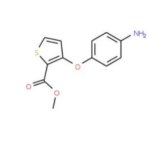 Methyl 3-(4-aminophenoxy)-2-thiophenecarboxylate (CAS 103790-38-1) - chemical structure image