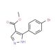 Methyl 3-(4-bromophenyl)pyrazole-4-carboxylate (CAS 1150163-77-1) - chemical structure image