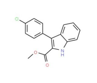 Methyl 3-(4-chlorophenyl)-1H-indole-2-carboxylate - chemical structure image