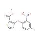 Methyl 3-(4-fluoro-2-nitrophenoxy)thiophene-2-carboxylate - chemical structure image