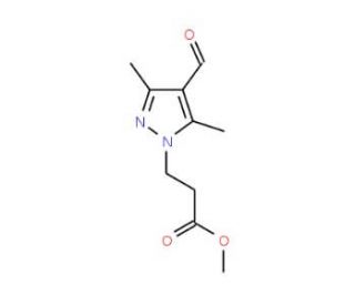 methyl 3-(4-formyl-3,5-dimethyl-1H-pyrazol-1-yl)propanoate - chemical structure image