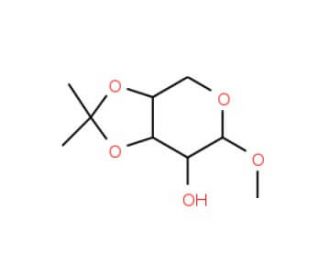 Methyl 3,4-O-isopropylidene-b-D-arabinopyranoside (CAS 4594-60-9) - chemical structure image