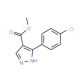 Methyl 3(5)-(4-chlorophenyl)-1H-pyrazole-4-carboxylate (CAS 135641-70-2) - chemical structure image