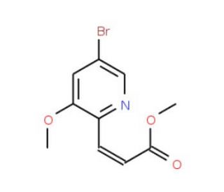 Methyl 3-(5-bromo-3-methoxypyridin-2-yl)acrylate (CAS 1138443-99-8) - chemical structure image