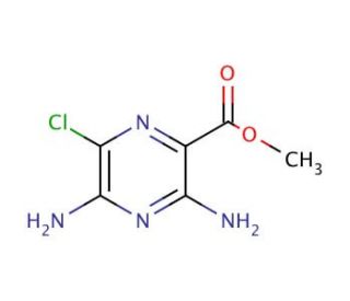 Methyl 3,5-diamino-6-chloropyrazine-2-carboxylate (CAS 1458-01-1) - chemical structure image