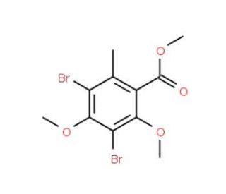 Methyl 3,5-dibromo-2,4-dimethoxy-6-methylbenzoate (CAS 150965-73-4) - chemical structure image
