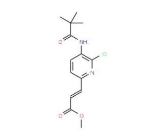Methyl 3-(6-chloro-5-pivalamidopyridin-2-yl)-acrylate - chemical structure image
