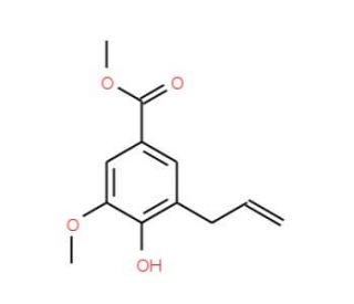 methyl 3-allyl-4-hydroxy-5-methoxybenzoate - chemical structure image