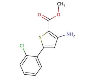 methyl 3-amino-5-(2-chlorophenyl)thiophene-2-carboxylate - chemical structure image