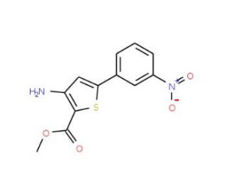 Methyl-3-amino-5-(3-nitrophenyl)thiophene-2-carboxylate (CAS 474843-42-0) - chemical structure image