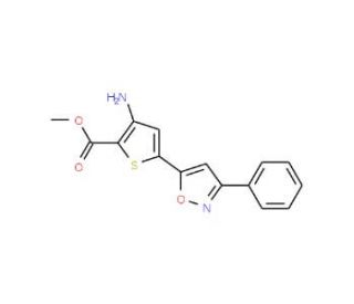 Methyl 3-amino-5-(3-phenyl-5-isoxazyl)thiophene-2-carboxylate - chemical structure image