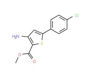 Methyl 3-amino-5-(4-chlorophenyl)thiophene-2-carboxylate (CAS 91076-93-6) - chemical structure image