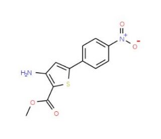 Methyl-3-amino-5-(4-nitrophenyl)thiophene 2-carboxylate (CAS 91076-99-2) - chemical structure image