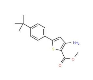 Methyl 3-amino-5-(4-tert-butylphenyl)thiophene-2-carboxylate (CAS 175201-46-4) - chemical structure image
