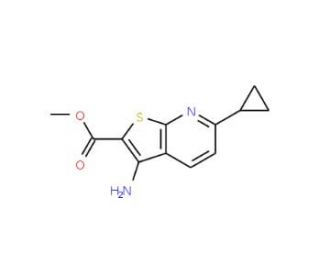 Methyl 3-amino-6-cyclopropylthieno[2,3-b]pyridine-2-carboxylate - chemical structure image