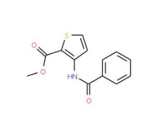 Methyl 3-(benzoylamino)-2-thiophenecarboxylate (CAS 79128-70-4) - chemical structure image