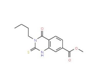 methyl 3-butyl-2-mercapto-4-oxo-3,4-dihydroquinazoline-7-carboxylate - chemical structure image