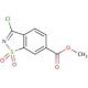 methyl 3-chloro-1,1-dioxo-1λ{6},2-benzothiazole-6-carboxylate - chemical structure image