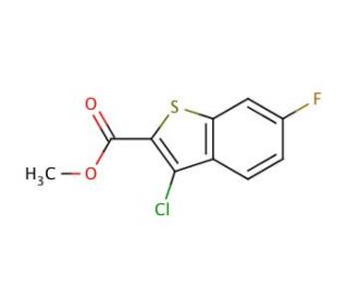 Methyl 3-chloro-6-fluorobenzo[b]thiophene-2-carboxylate (CAS 21211-20-1) - chemical structure image