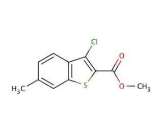 Methyl 3-chloro-6-methylbenzo[b]thiophene-2-carboxylate (CAS 59812-34-9) - chemical structure image